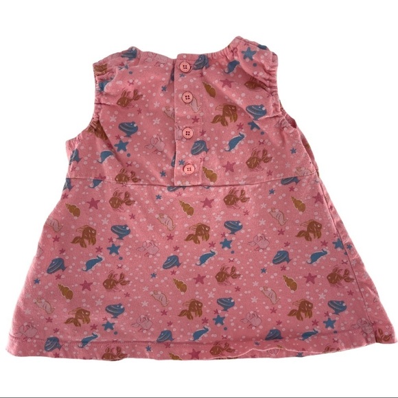 DKNY Baby Pink Cotton Fish Sea Life Dress Size 12M - Picture 3 of 5
